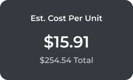 Estimated production cost tile