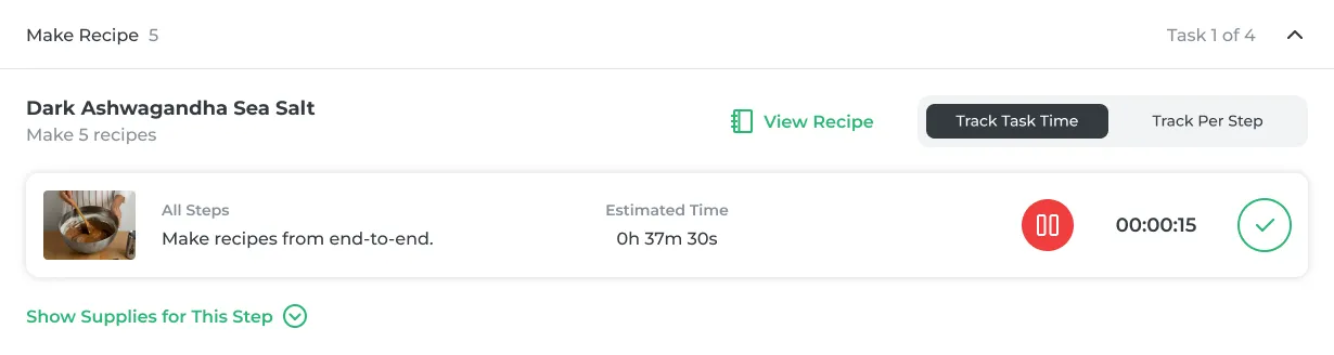 Food production timer